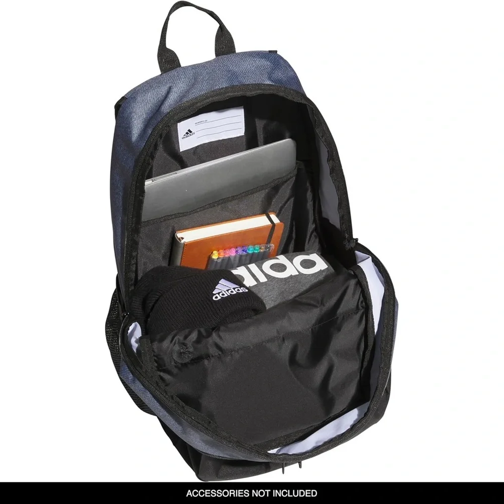 adidas Foundation Laptop Backpack Twill Onix Grey Black OSFA Brand New - Picture 4 of 7